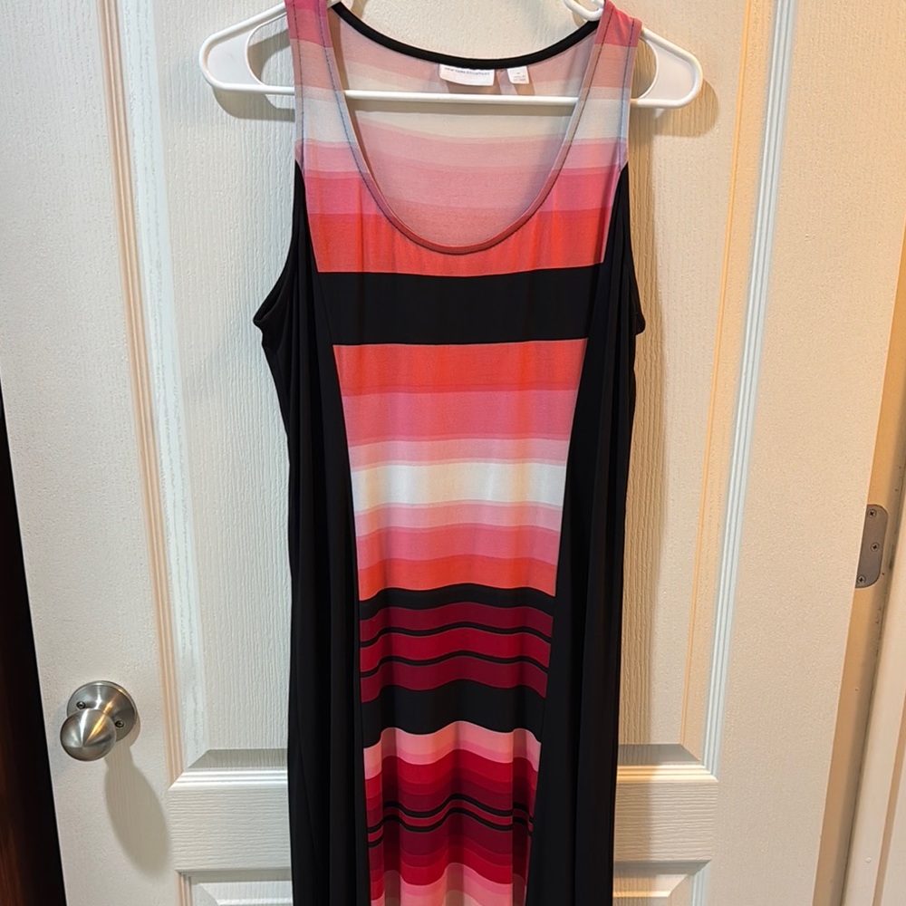 New York & Company Multicolor Striped Maxi Dress